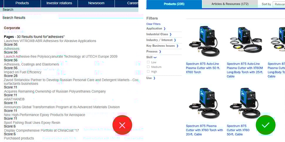 Returning irrelevant search results