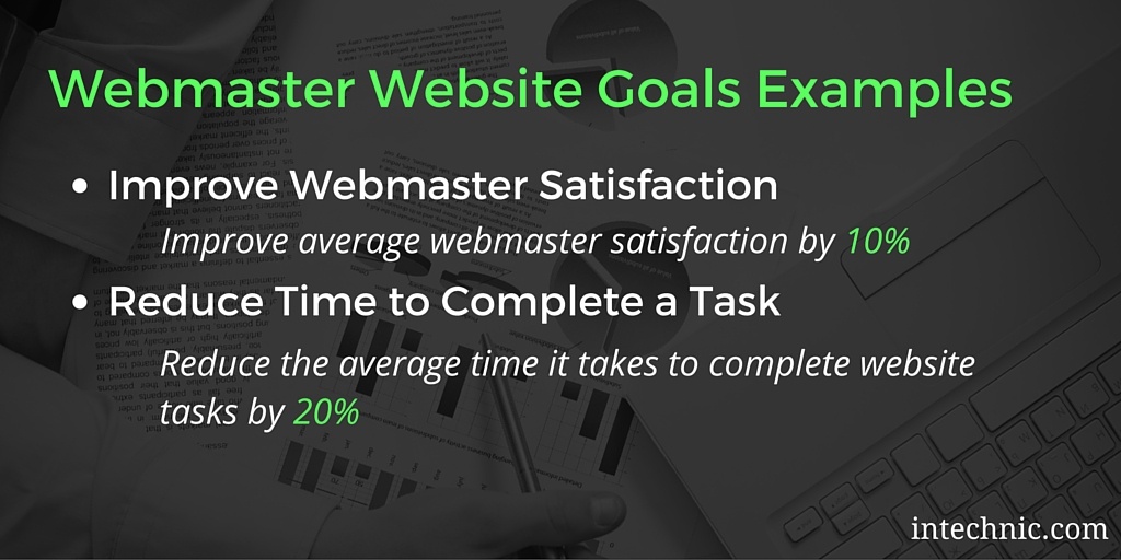 Webmaster Goals Examples
