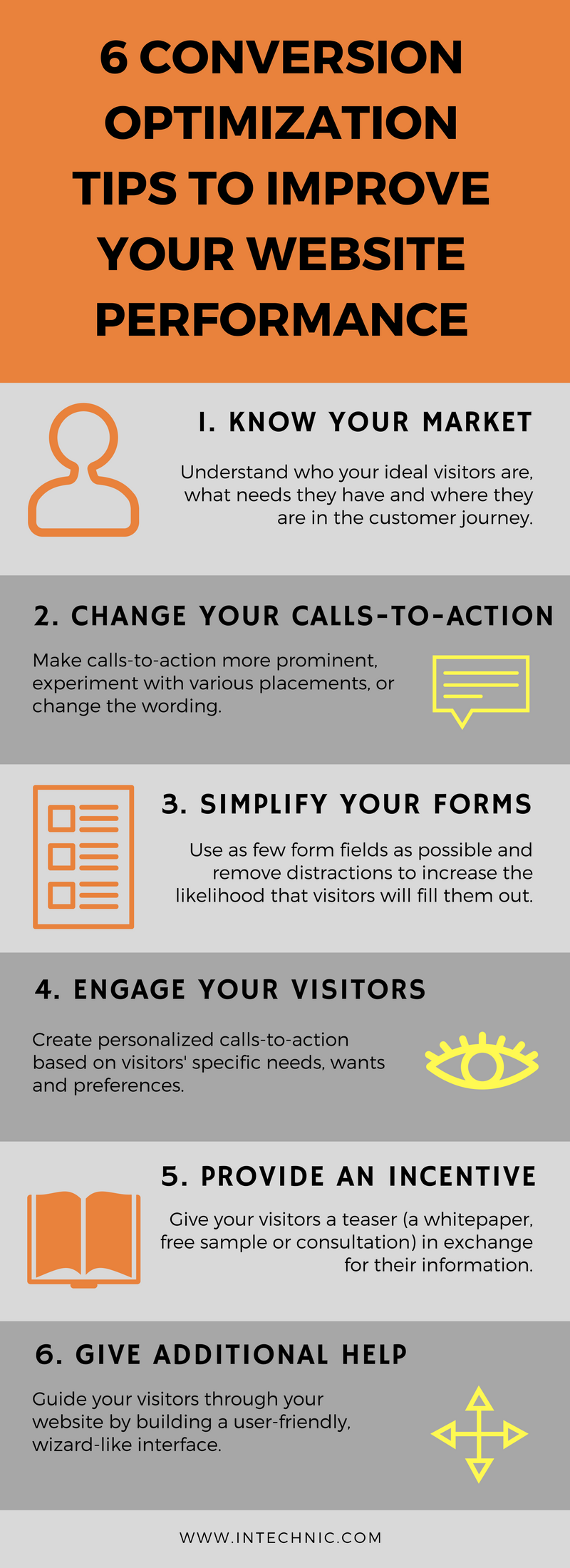 6 Conversion Optimization Tips - Infographic