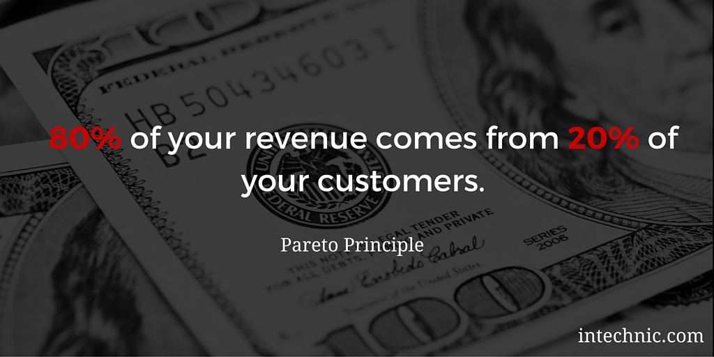 80 of your revenue comes from 20 of your customers