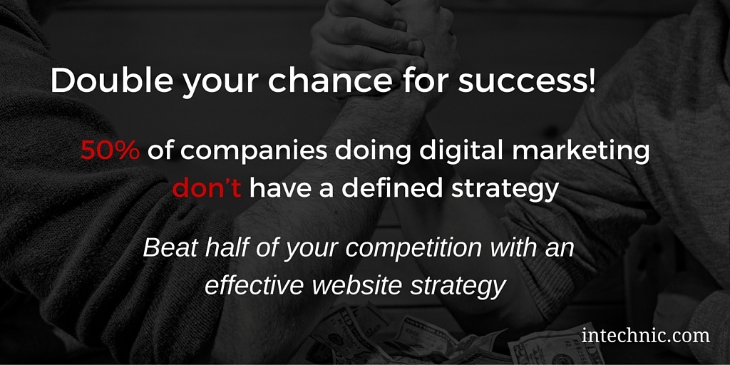 Beat half of your competition with an effective website strategy