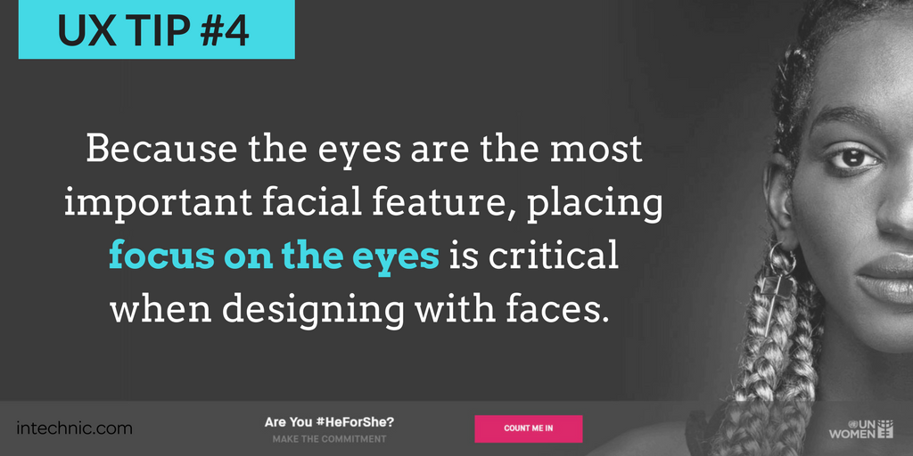 Because the eyes are the most important facial feature, placing placing focus on the eyes is critical
