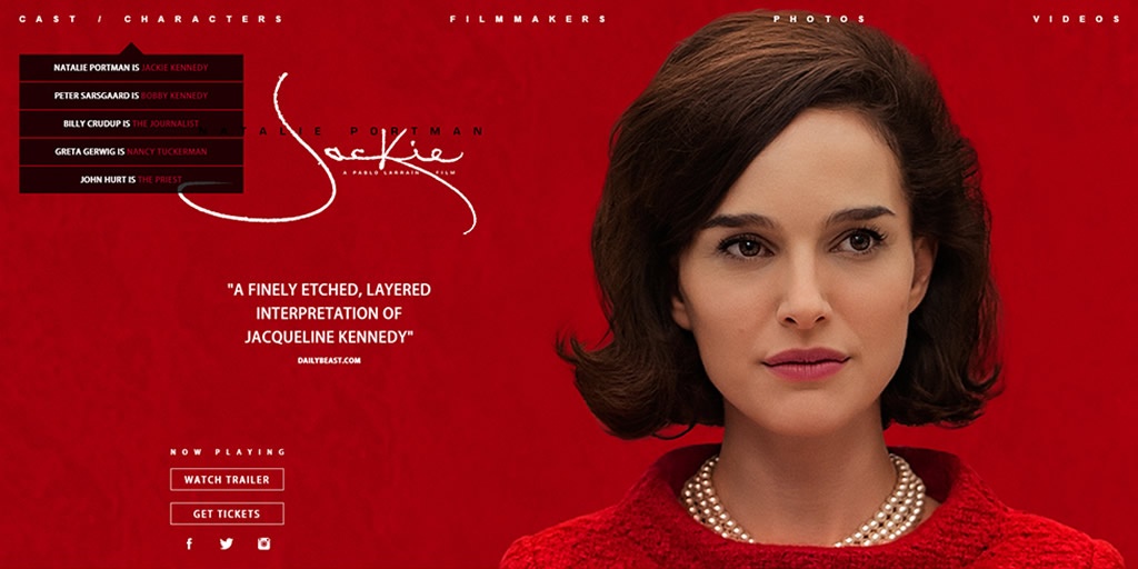 Best Navigation - Jackie Movie Website