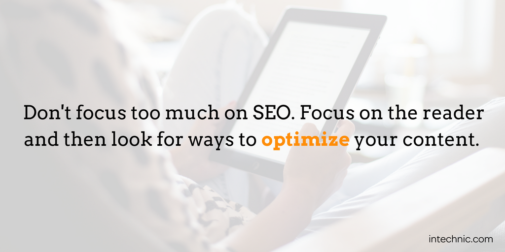 Don't focus too much on SEO. Focus on the reader and then look for ways to optimize your content