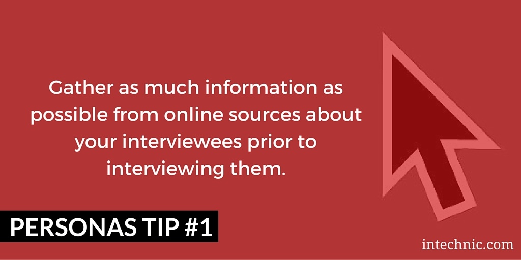 Gather as much information as possible from online sources about your interviewees