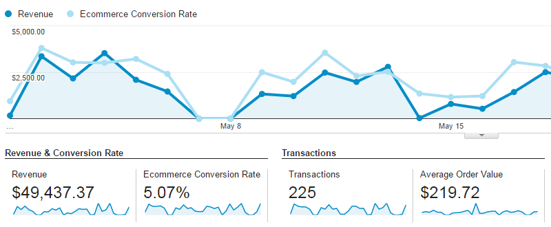 Google Analytics Conversion Analysis - E-commerce Overview