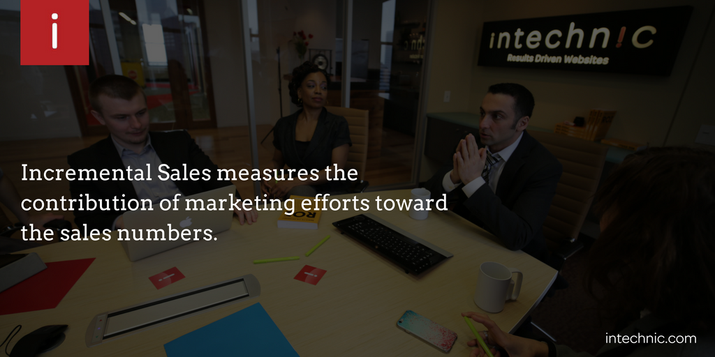 Incremental Sales measures the contribution of marketing efforts toward the sales numbers