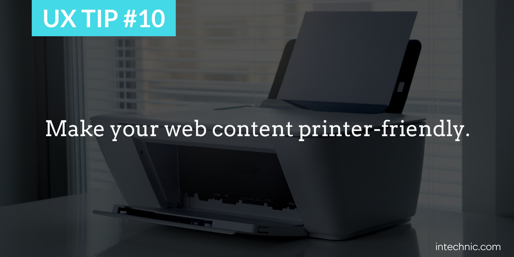 Make your web content printer-friendly