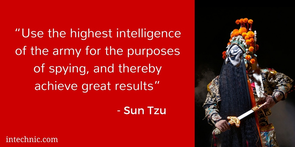 Use the highest intelligence of the army for the purposes of spying, and thereby achieve great results Use the highest intelligence of the army for the purposes of spying, and thereby achieve great results