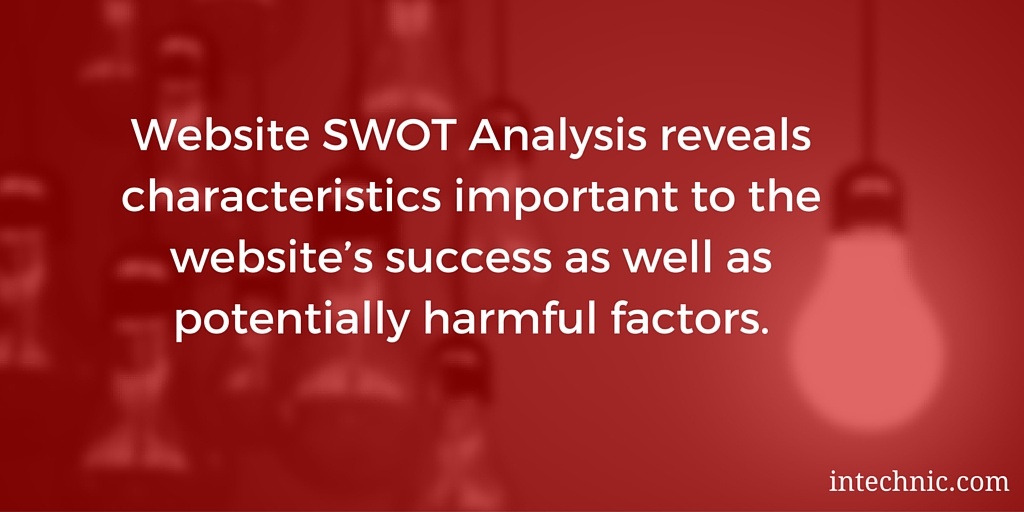 Website SWOT Analysis reveals characteristics important to the website’s success as well as potentially harmful factors