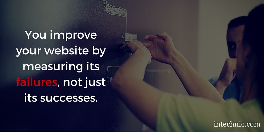 You improve your website by measuring its failures, not just its successes