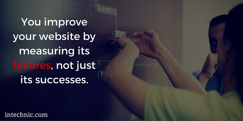 You improve your website by measuring its failures, not just its successes