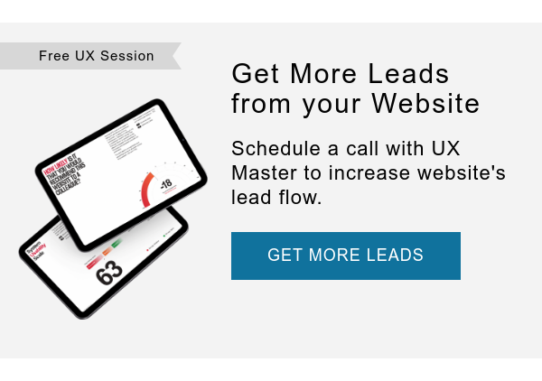 Free UX Session Improve Your Website's UX Schedule a complimentary UX review to fix your website's usability issues IMPROVE UX
