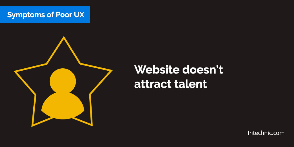 Website doesn’t  attract talent