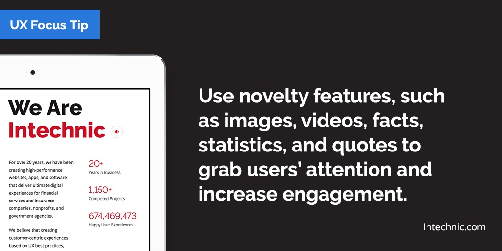 Use novelty to engage users