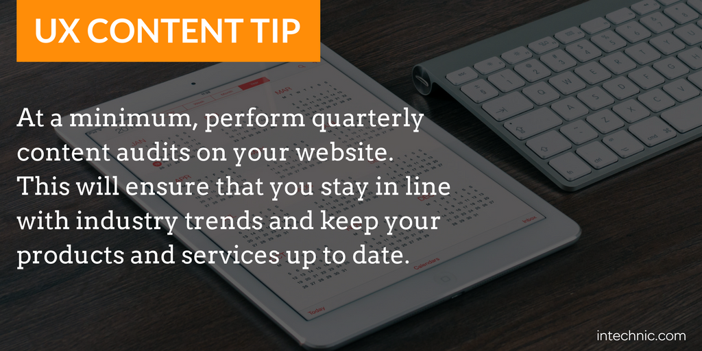 Perform quarterly content audits on your website.png