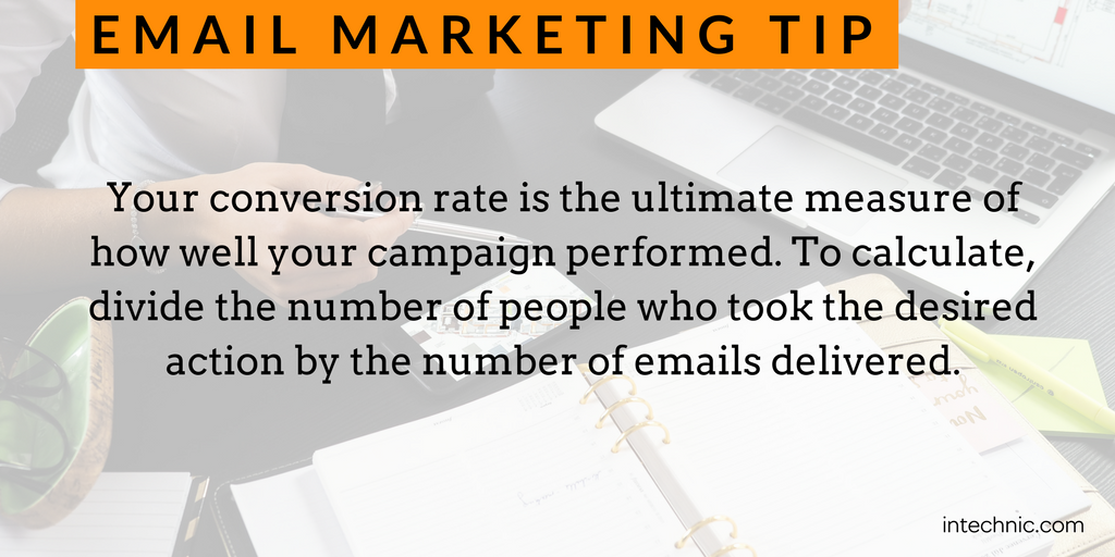 Your conversion rate is the ultimate measure of how well your campaign performed