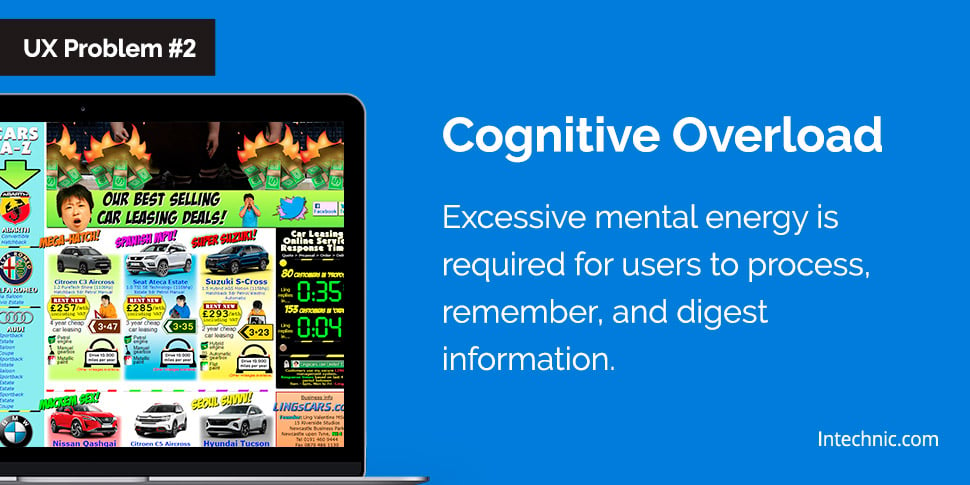 ux problem cognitive overload