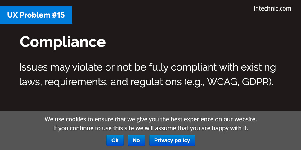 ux problem compliance