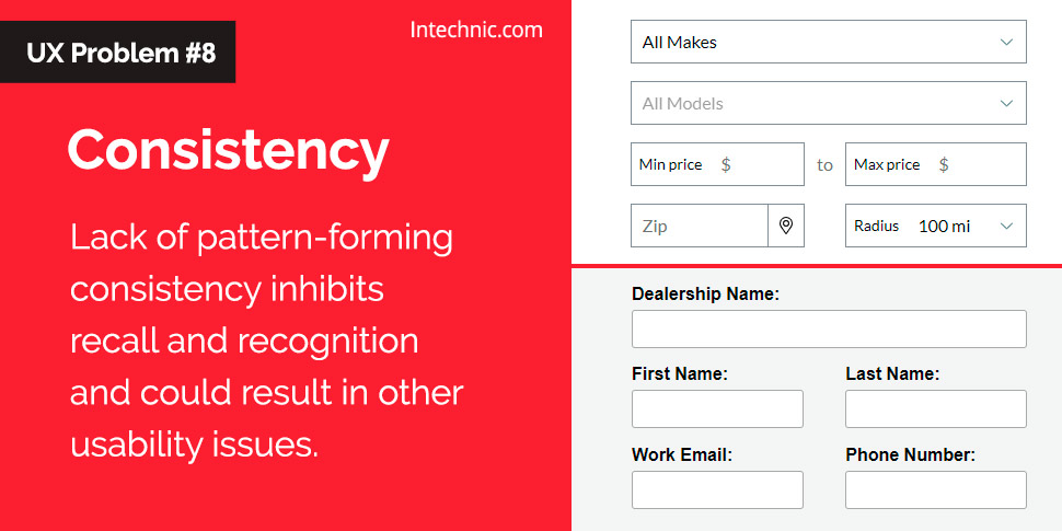 ux problem consistency